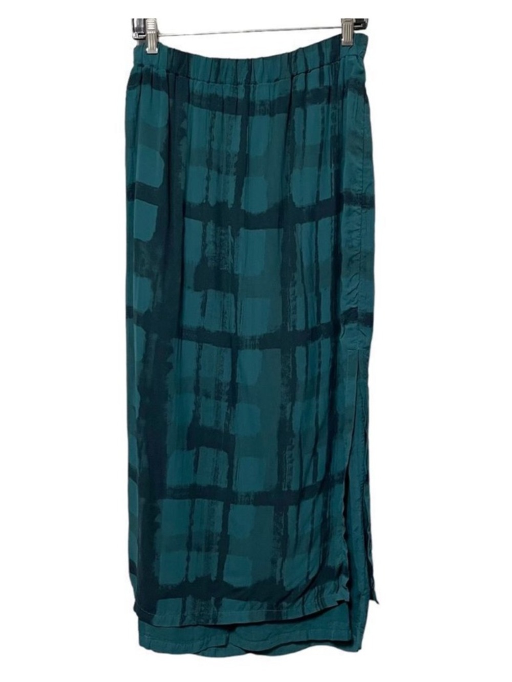 RISONA Grid Pattern Midi Skirt M/L